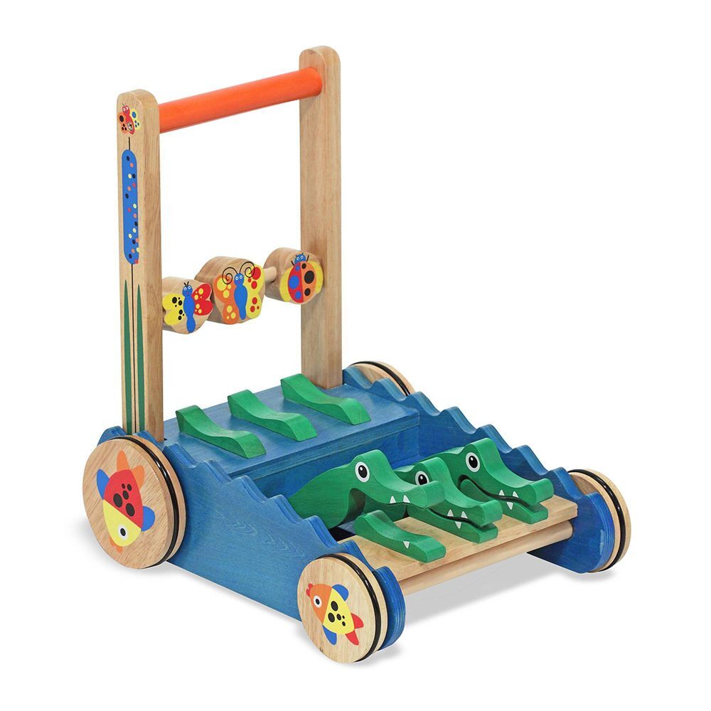 Деревянная игрушка-толкатель Melissa & Doug Deluxe из кожи аллигатора Чавкай и щелкай и