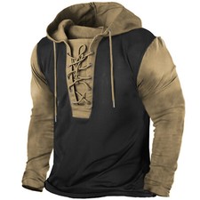 Men's Outdoor Military Tactical Hoodie Sweatshirt Autumn Retro Camping Hoodie