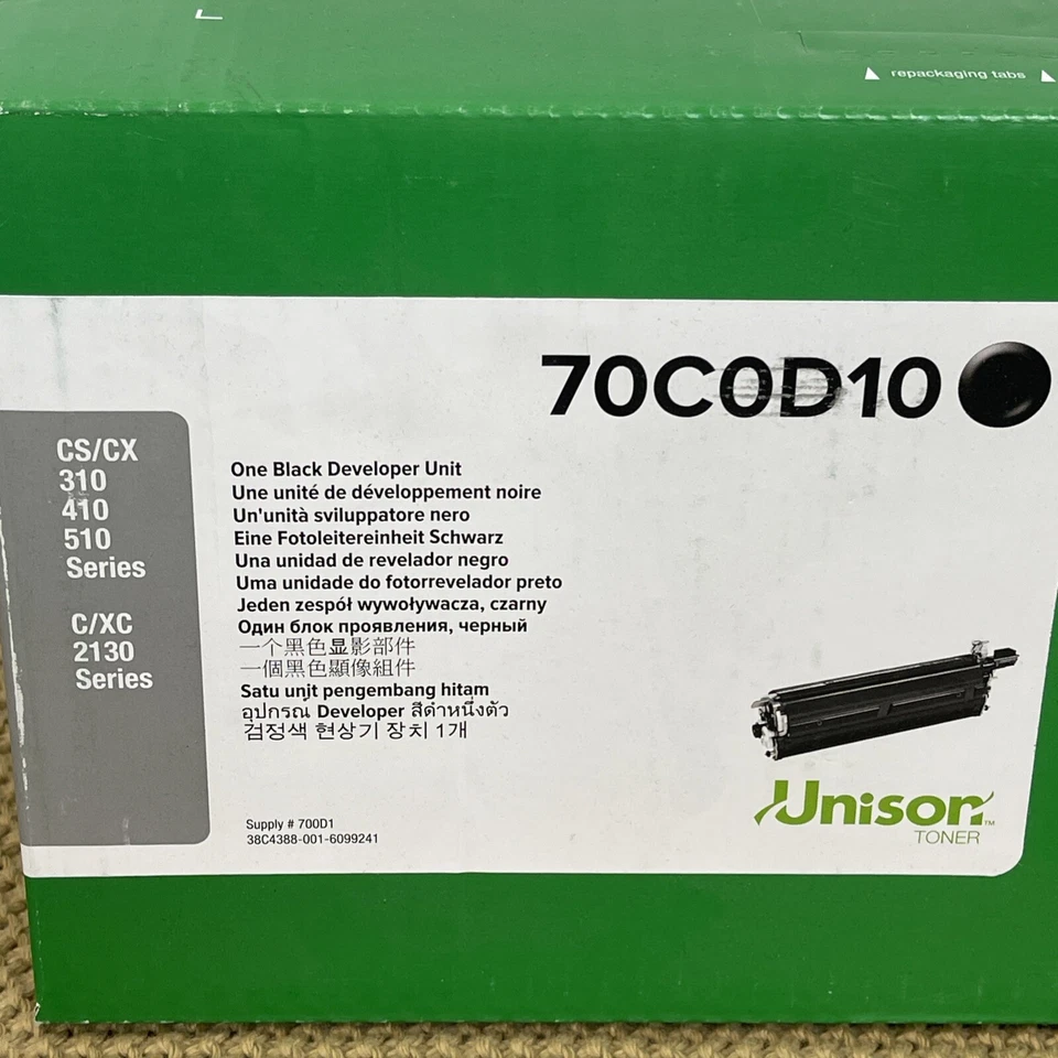 Genuine Lexmark 70C0D10 Black Developer CS310 CS410 CS510 XC2130 Printers - Image 4 of 4