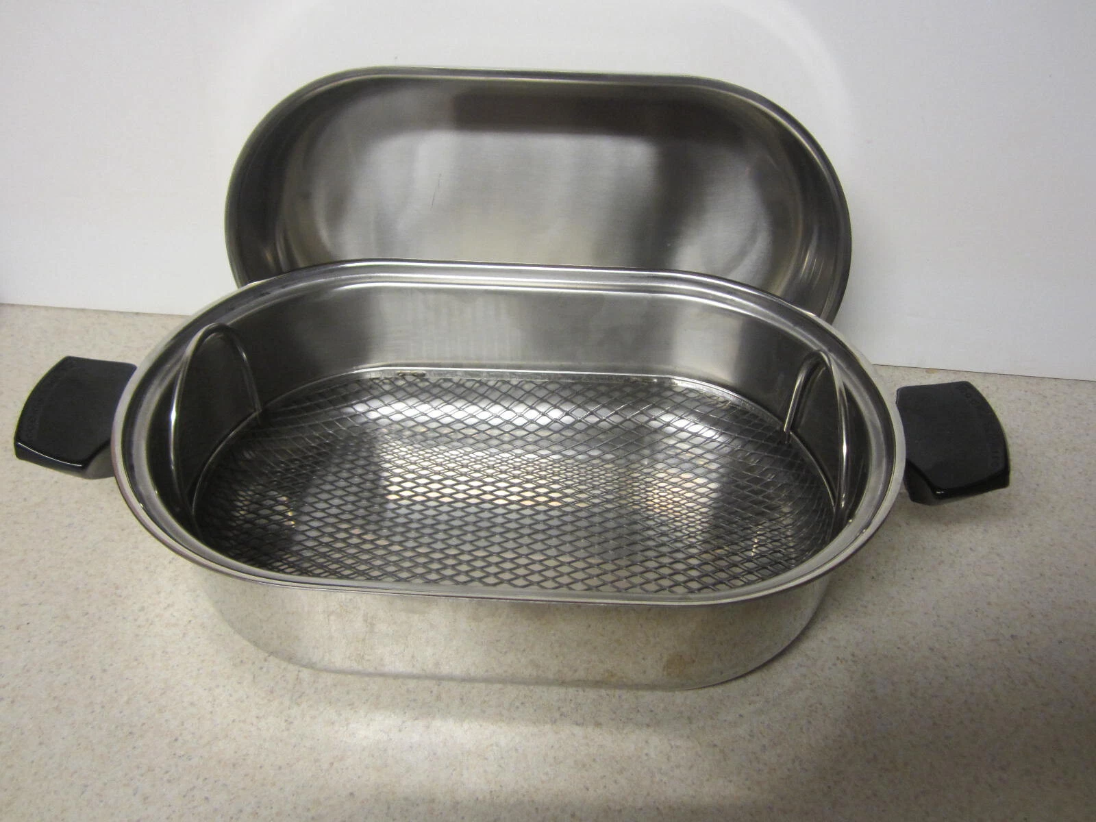 COOK-O-MATIC INOX 18-8 STAINLESS STEEL ROASTER WITH REMOVABLE PAN