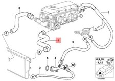 Genuine BMW E36 Z3 Compact Roadster Cooling System Water Hose OEM 11531716644