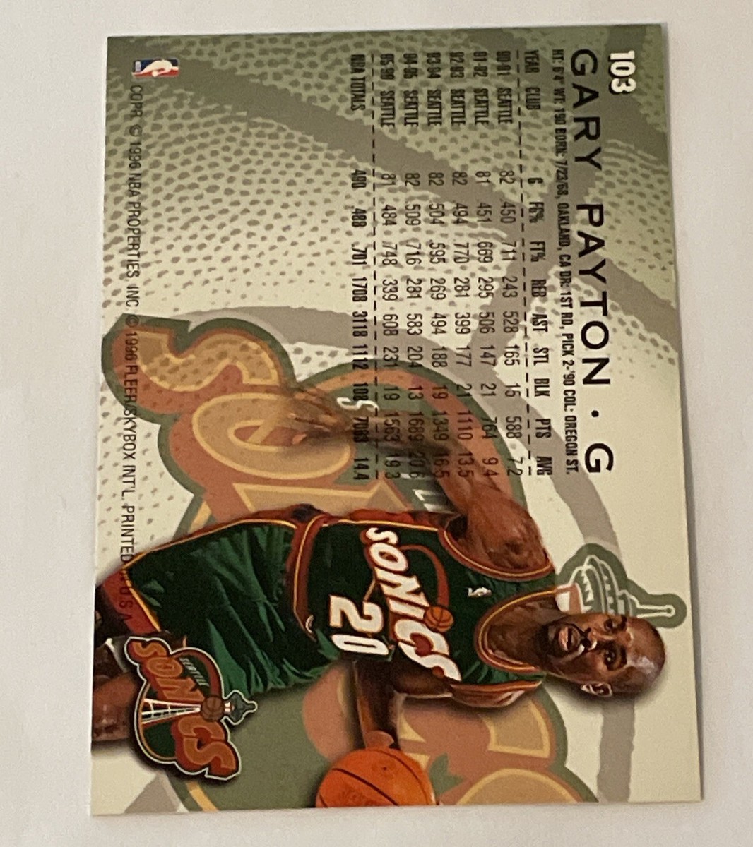 Seattle Supersonics Gary Peyton 