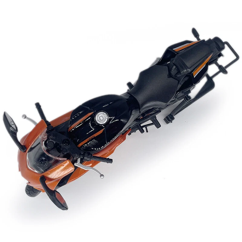 Modelo de motocicleta Yamaha YZF-R6 escala 1/12 diecast vehículo de juguete niños regalos naranja Foto 3 de 4