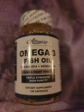 120 Pills Omega 3 Fish Oil Capsules 3x Strength 3600mg EPA &amp; DHA Highest