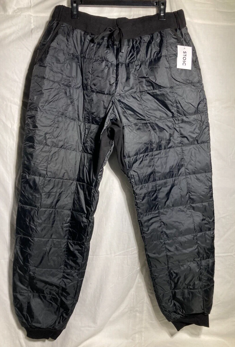 Stoic Puffer Jogger Insulated Pull-On Winter Nylon Pants STM121 Men's Black  XL