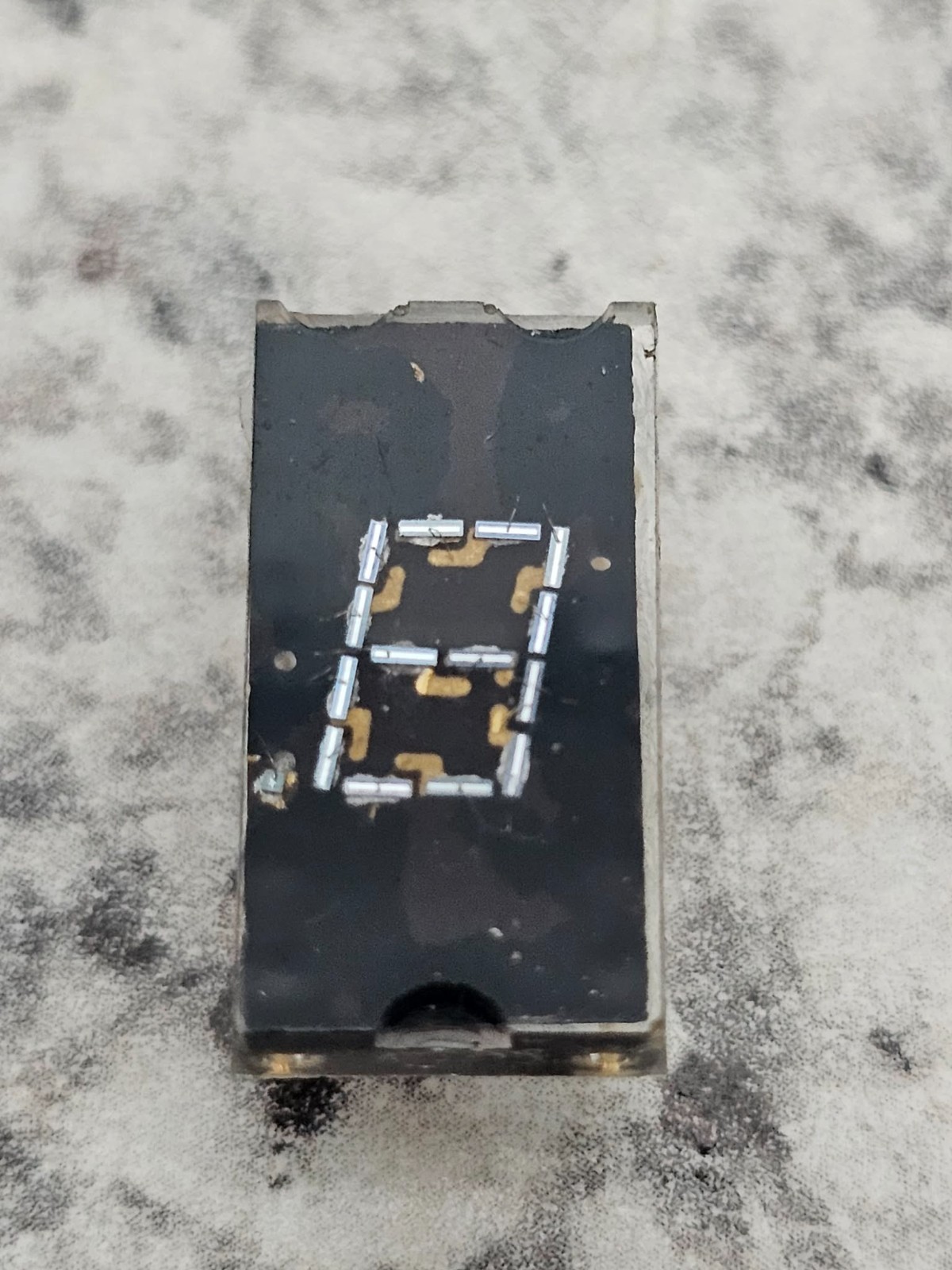 Vintage 1970s 8-Digit LED Calculator Display Module 16-Pin Clear DIP Gold Leads