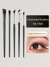 1 Set of 5 Makeup Brushes Blade Eyeliner Brush Lower Eyelid to Flat Head Oblique