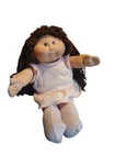 Vintage 1985 Coleco Cabbage Patch Kids 16” Doll Brown Hair Brown Eyes Blue Sig