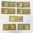 1942 The Japanese Government WWII 10 & 1 PESOS Occupied Philippines LOT — photo 1
