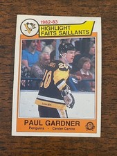 1983-84 O-Pee-Chee hockey OPC #275 Paul Gardner HL - Pittsburgh Penguins NRMT