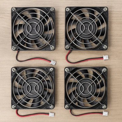 AITRIP 4X 80mm 12V PC Cooling Fans 80x15mm DC Case Fan 8cm Quiet Computer Fan 2800RPM