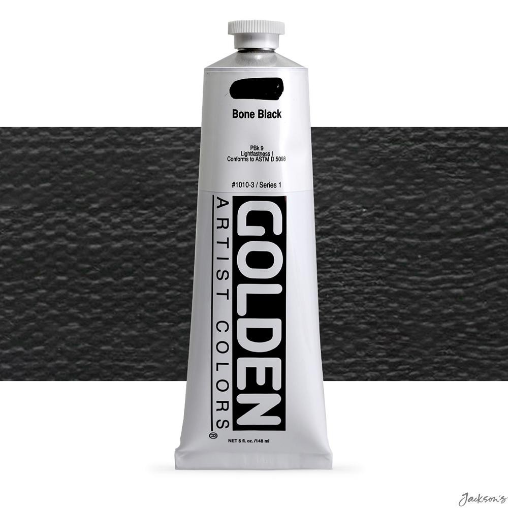 Golden Heavy Body Acrylic Paint Tube 148ml Bone Black For Artists