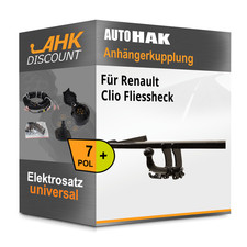Für Renault Clio 05-09 AUTO HAK Anhängerkupplung abnehmbar + 7polig E-Satz NEU