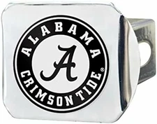 Fanmats 28903 Alabama Crimson Tide Team Logo Chrome Metal 3D Emblem Hitch Cover