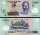 Vietnam 500000 Dong, 2015, P-124k, UNC, Polymer