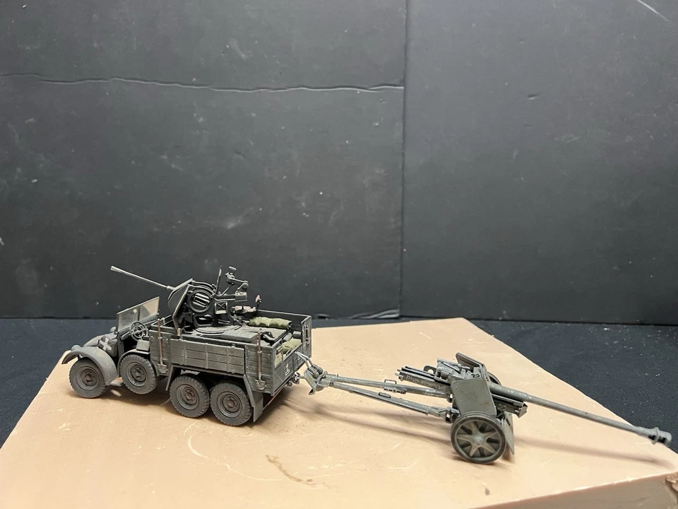 Maquette Montée ww2 1/35 Tamiya Véhicule Krupp Protze Flack + Canon Pack 40 ! - Photo 3/4