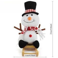 Weihnachtliche Schneemann Dekoration Skulptur Puppen Schlitten Ski