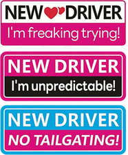 Non-Magnetic Student Driver Stickers - Removable Student Driver Stickers, Safe f