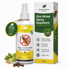 WASP BEE HORNET ECO Repellent STOP WASPS Outdoors Indoors MADE IN THE UK 250ml 