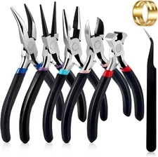 5-Piece Jewelry Pliers Set for Beading and Crafting Projects