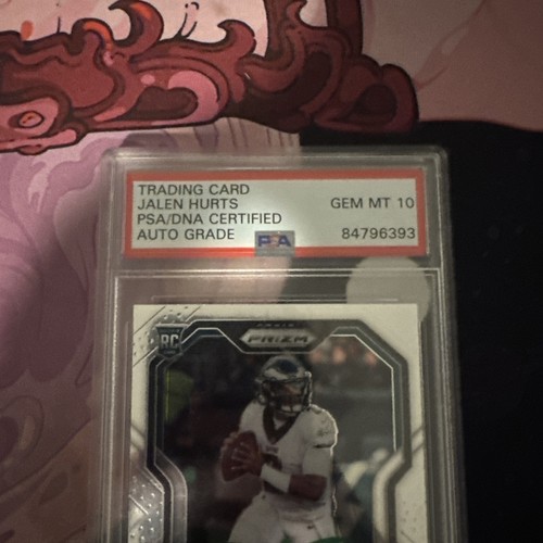 2020 Panini Prizm Jalen Hurts Rookie RC #343 PSA/DNA 10 GEM MINT Auto Grade