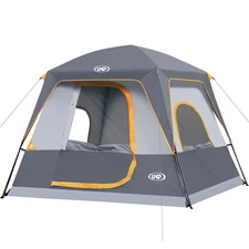 4-Person Tent, Portable Cabin Tent, Camping Tent 4-Person Easy Set Up, Waterp...