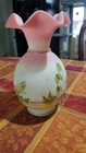 Fenton Connoisseur Collection 2001 Veil Tail Habitat Vase Pink Gold Glass Signed