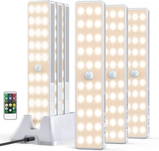 LED Closet Light with Charging Station 6 Pcs 30Leds Rechargeable Motion Sensor