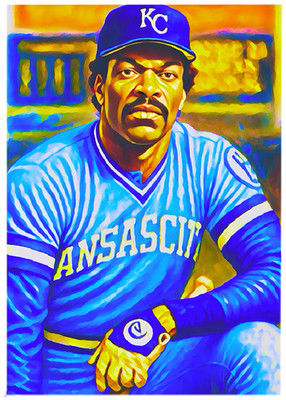 U.L. WASHINGTON * Kansas City Royals * Novelty * BASEBALL * Art Card * ATC ACEO