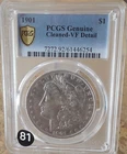 1901-P Morgan Silver Dollar PCGS-Graded/Gold Shield VF Detail Historic Free Ship