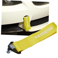Universal Racing Tow Strap for Front or Rear Bumper Towing Hooks Yellow