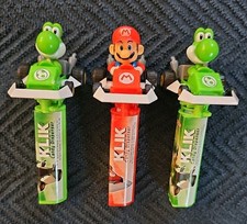 Klik - 3 distributeurs de bonbons Nintendo Mario Bros Klik Yoshi & Mario Like Pez