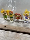 Vintage Cabbage Patch Kids Mini Figures Lot of 4 PVC Dolls 1984–1995 Yarn Hair