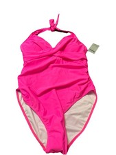 Women  s Hot Pink One Piece Swimsuit Size Large NWT
