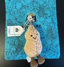 Jellycat Amuseable Peanut Plush Keychain Charm - Collectible with Dust Bag NWT