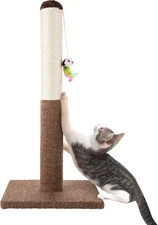 PETMAKER Cat Scratching Post - Tall Scratcher for Cats and 24.5", Brown 