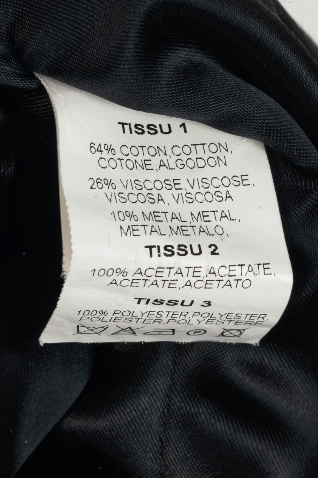 Stylish Aventures des Toiles Black Abstract Zip Coat, Size M image 9