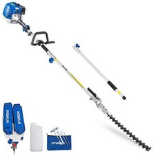 Hyundai Long Reach Pole Hedge Trimmer Cordless Petrol 52cc 425mm Bush Pruner