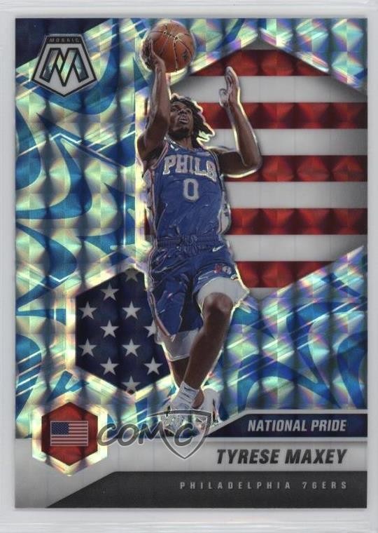 2020 Mosaic National Pride Reactive Blue Prizm Tyrese Maxey #259 Rookie RC 1jm6