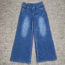 Halara Flex Wide Leg Jeans Women LT Large Tall High Waisted Stretch Pockets Blue