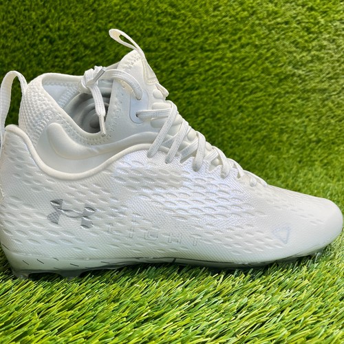 Under Armour Spotlight Lux MC 2.0 Mens Size 9.5 White Running Football Cleats