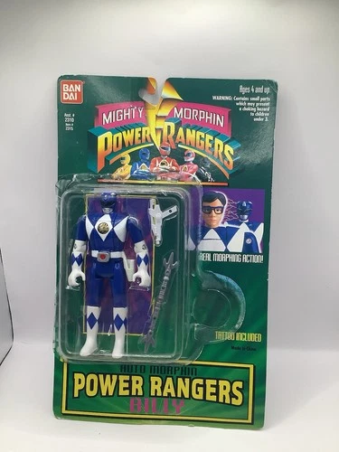Vintage 1994 Mighty Morphin Power Rangers BILLY Blue Ranger No Tattoo Open New