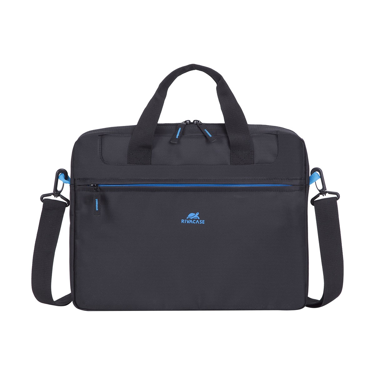 Mallette PC 14" Rivacase noire à double compartiment et bandoulière amovible