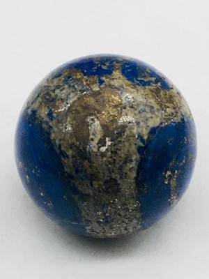 Polished Lapis Lazuli Sphere Featuring Pyrite Elegant Display Piece''