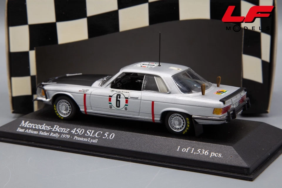 1:43 Mercedes 450 SLC 5.0 East African Safari Rally 1979 - Minichamps - Immagine 2 di 4