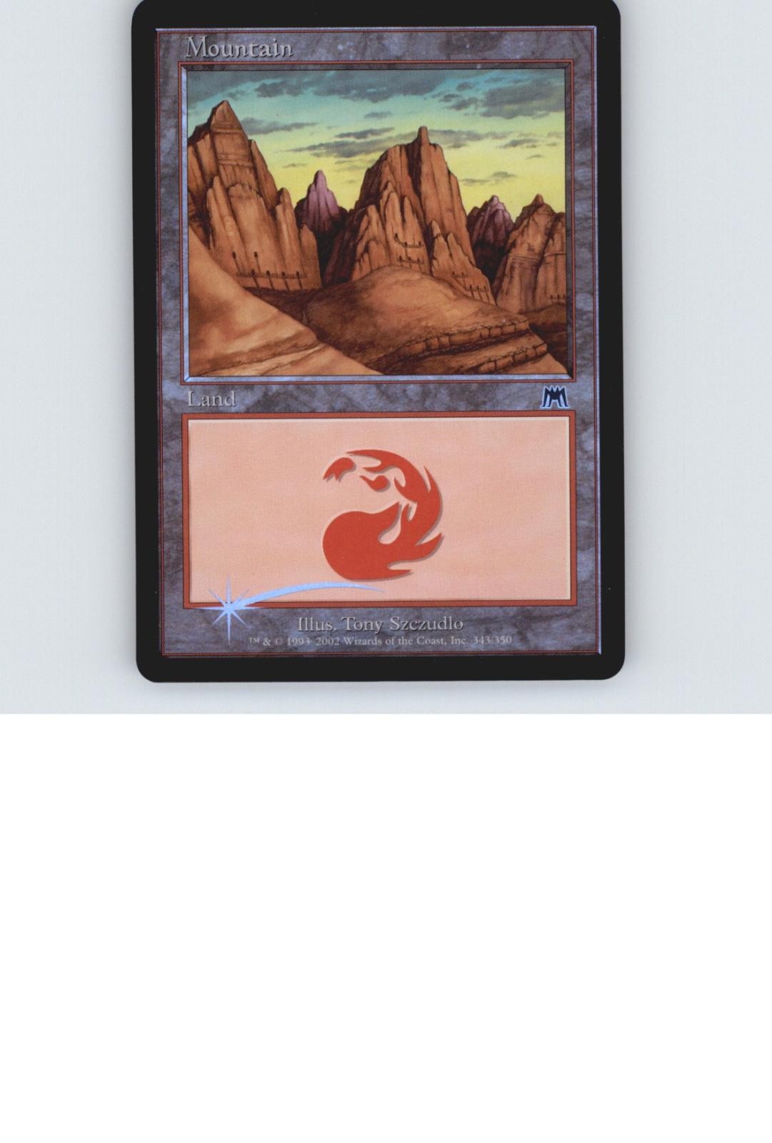 Mountain (343) 343 Land Onslaught Magic: The Gathering Foil Near Mint