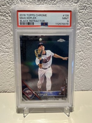 2016 Topps Chrome Max Kepler #138 Black Refractor PSA 9 Rookie Minnesota Twins
