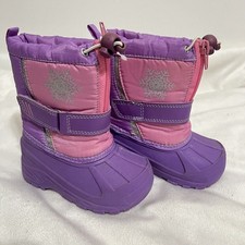 Koala Kids Girls Snow Boots Size 6 Toddler Purple Pink Snowflake Waterproof