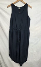 CALIA Women's Size L Racerback Drawstring Midi Dress Teal Sleeveless