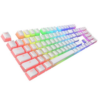 Pudding PBT Keycaps Set with Keycap Puller - Full Keys 112 Keys Double-Shot f...